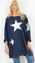 Load image into Gallery viewer, Velvet Star and Sequin Jersey Top
