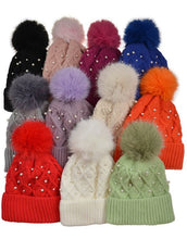 Load image into Gallery viewer, Cashmere Pearl Pom Pom Hat
