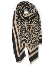 Load image into Gallery viewer, Leopard Border Winter Scarf
