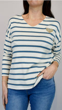 Load image into Gallery viewer, Lurex Heart Stripe Top

