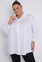 Load image into Gallery viewer, White Cotton Longline Shirt
