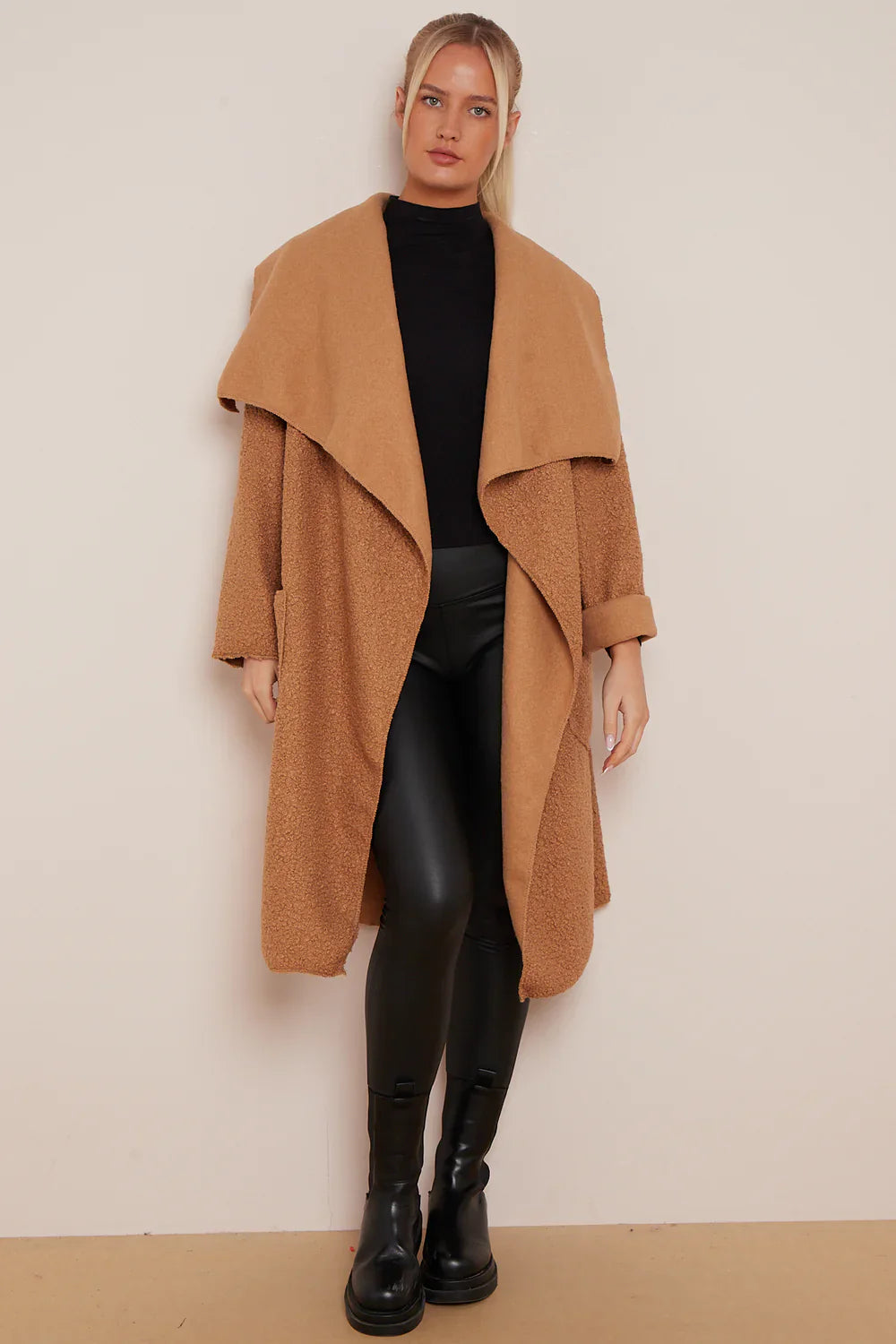 Missguided waterfall teddy coat hotsell