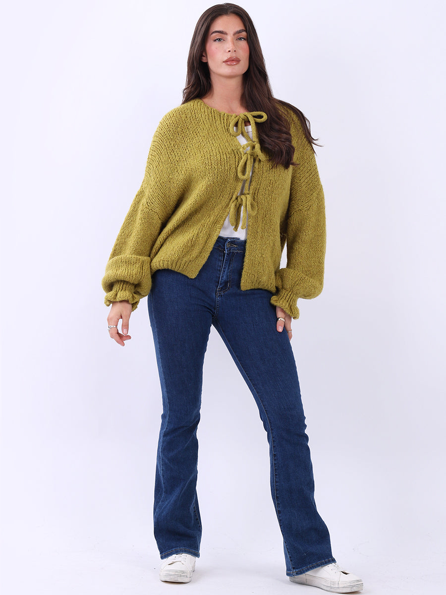 Bow Front Crop Cardigan