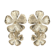 Load image into Gallery viewer, Statement Stacked Flower Earrings
