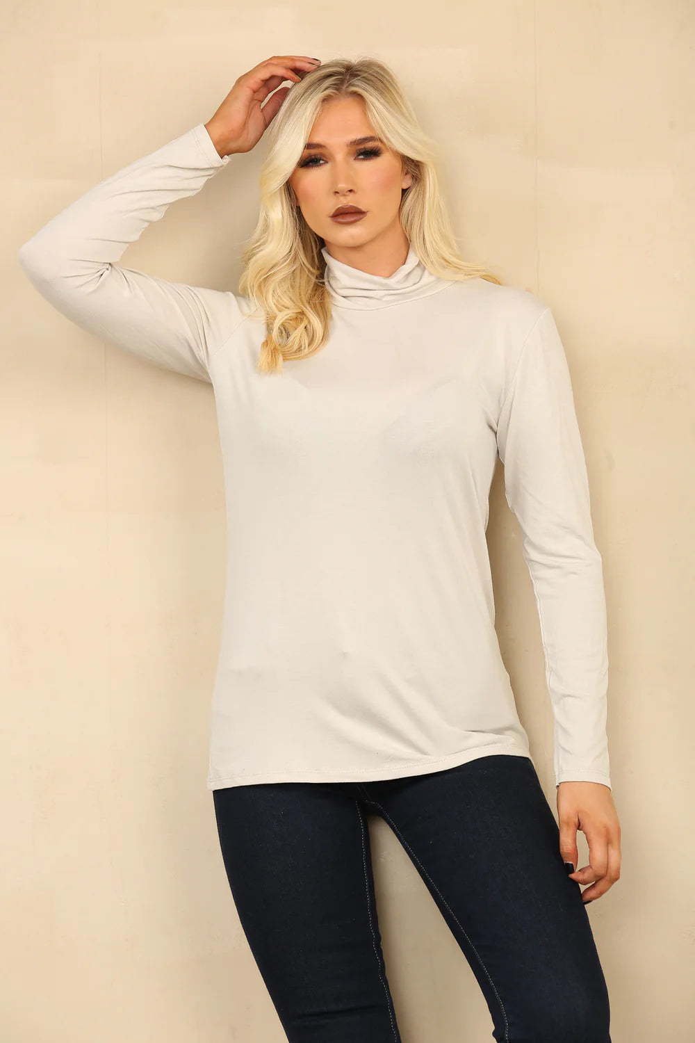 High Neck Long Sleeve Top