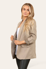 Load image into Gallery viewer, Mocha Leopard Lined Blazer
