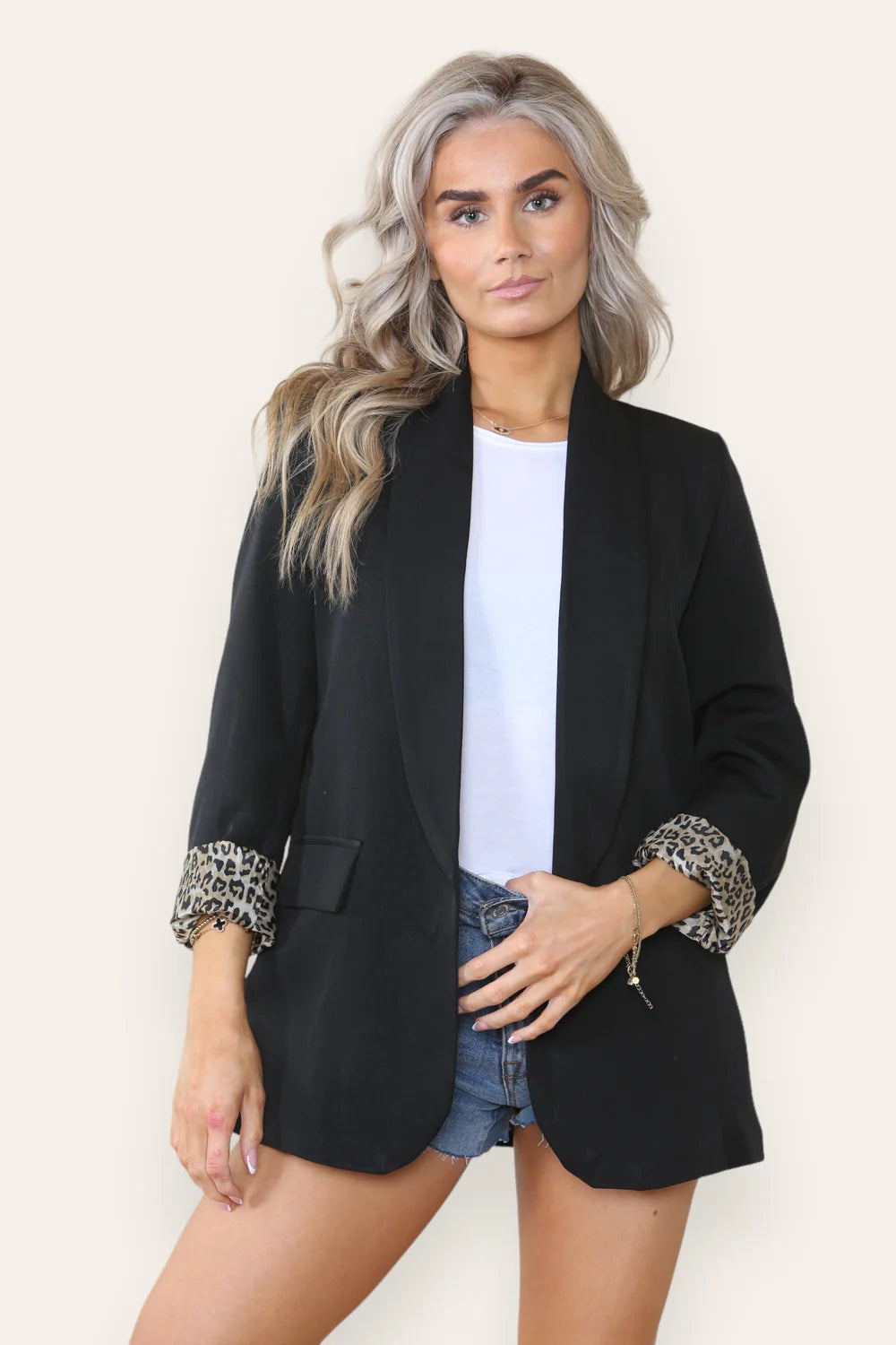 Leopard Lined Blazer