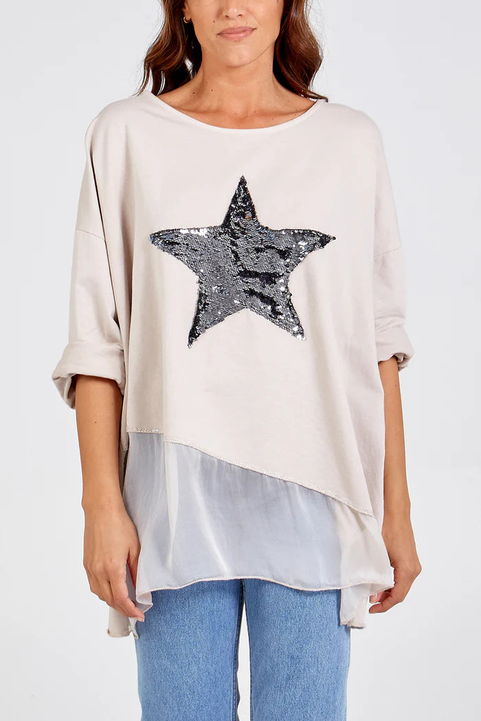 Sequin Star Layer Sweater