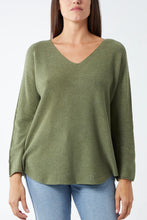Load image into Gallery viewer, V Neck Raw Edge Jumper
