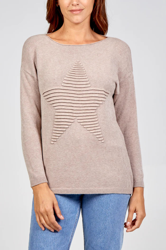 Embossed Star Jumper