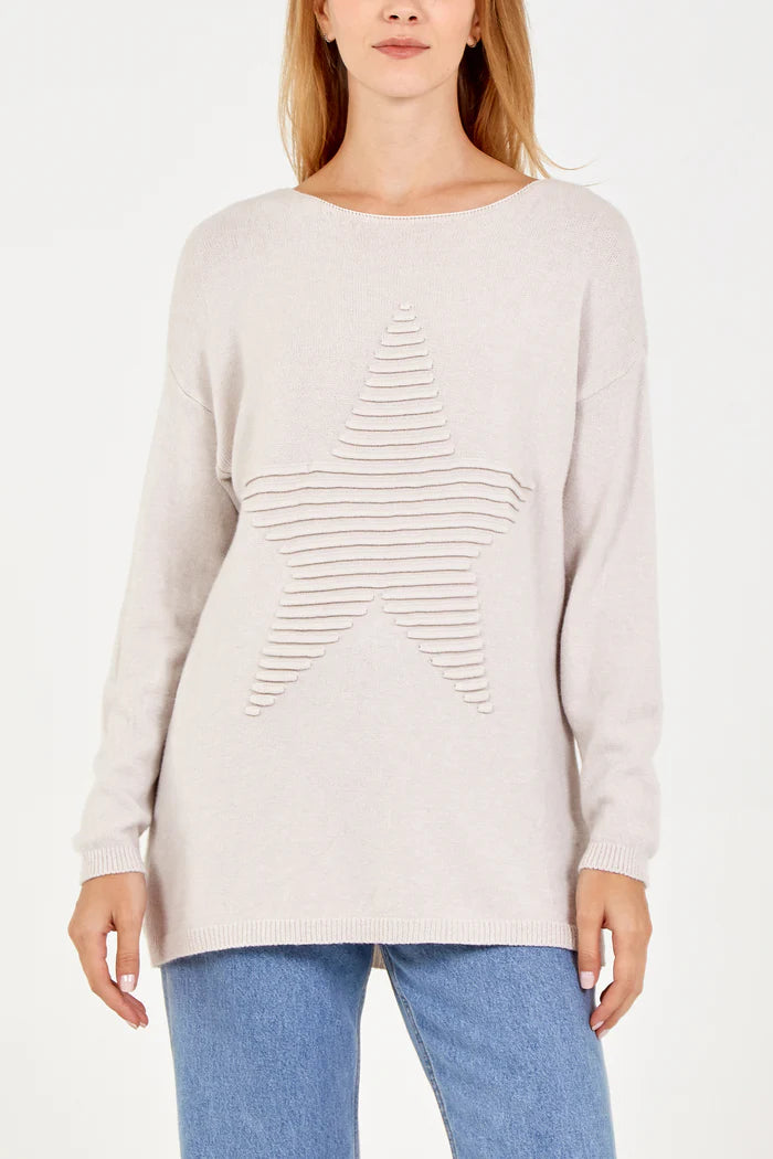 Embossed Star Jumper