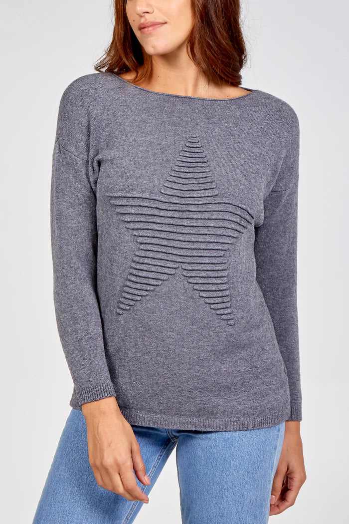 Embossed Star Jumper