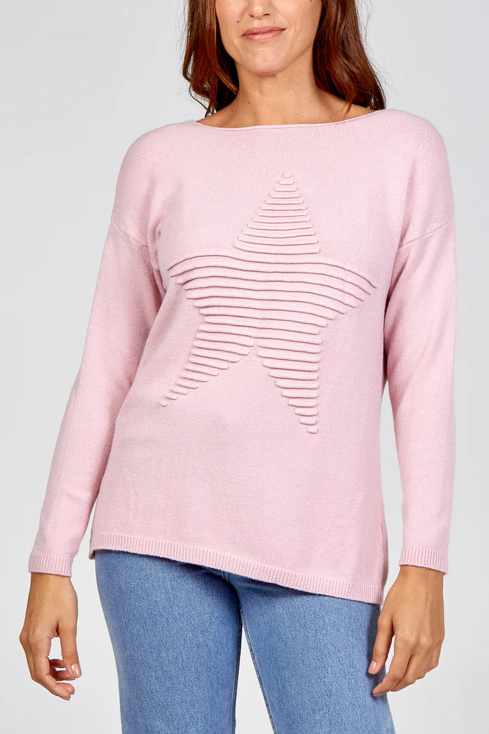 Embossed Star Jumper