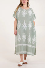 Load image into Gallery viewer, Cotton Tribal Print Pocket Dress
