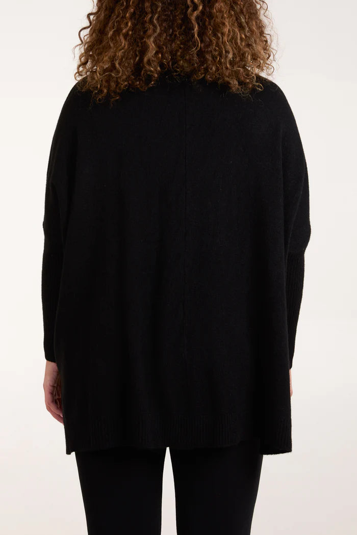 Round Neck Cable Knit Jumper with Modal