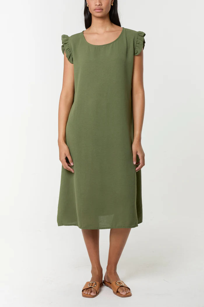 Button Back Pocket Dress