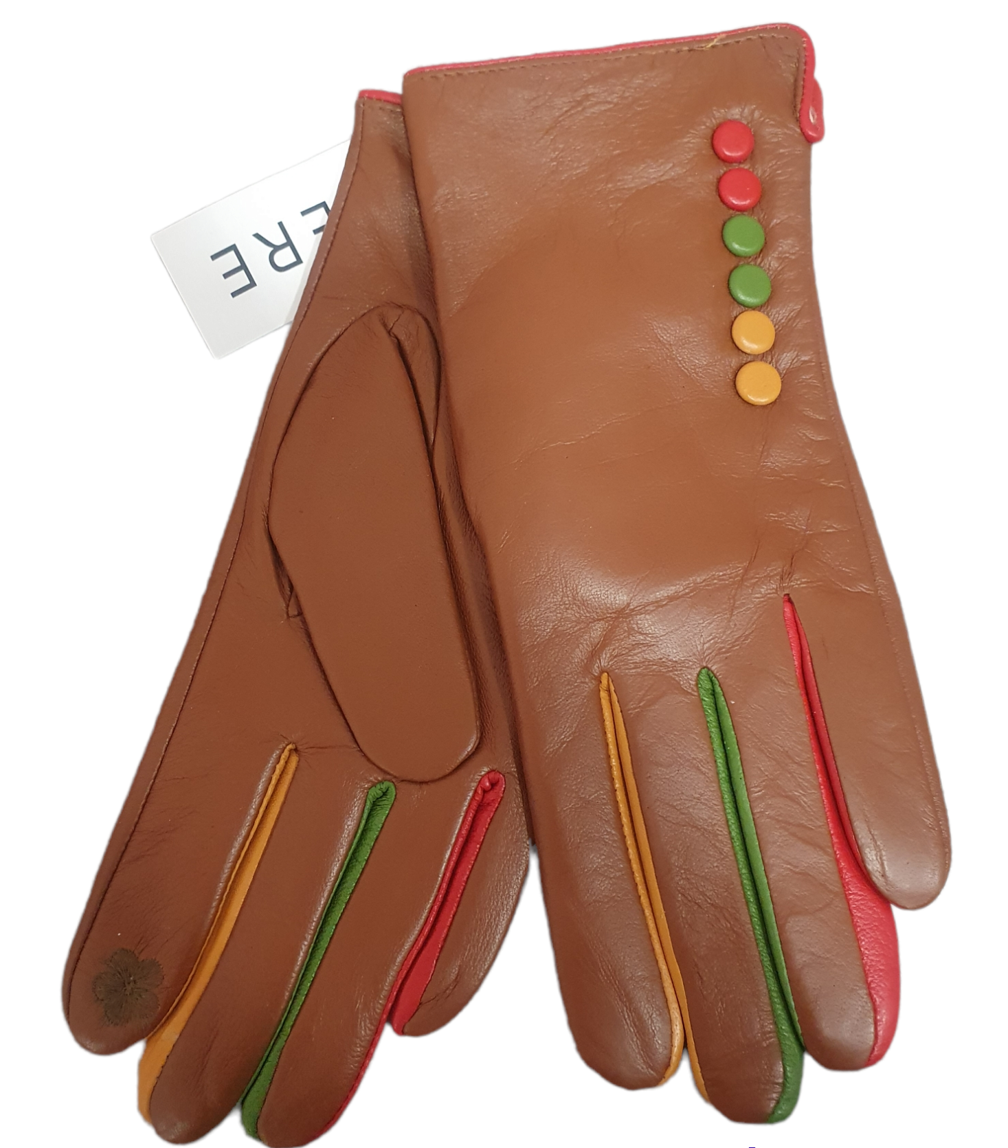 Real Leather Button Gloves - Stylish Button Detail | Vera Tucci