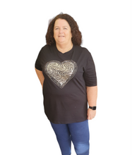 Load image into Gallery viewer, Diamante Heart T Shirt
