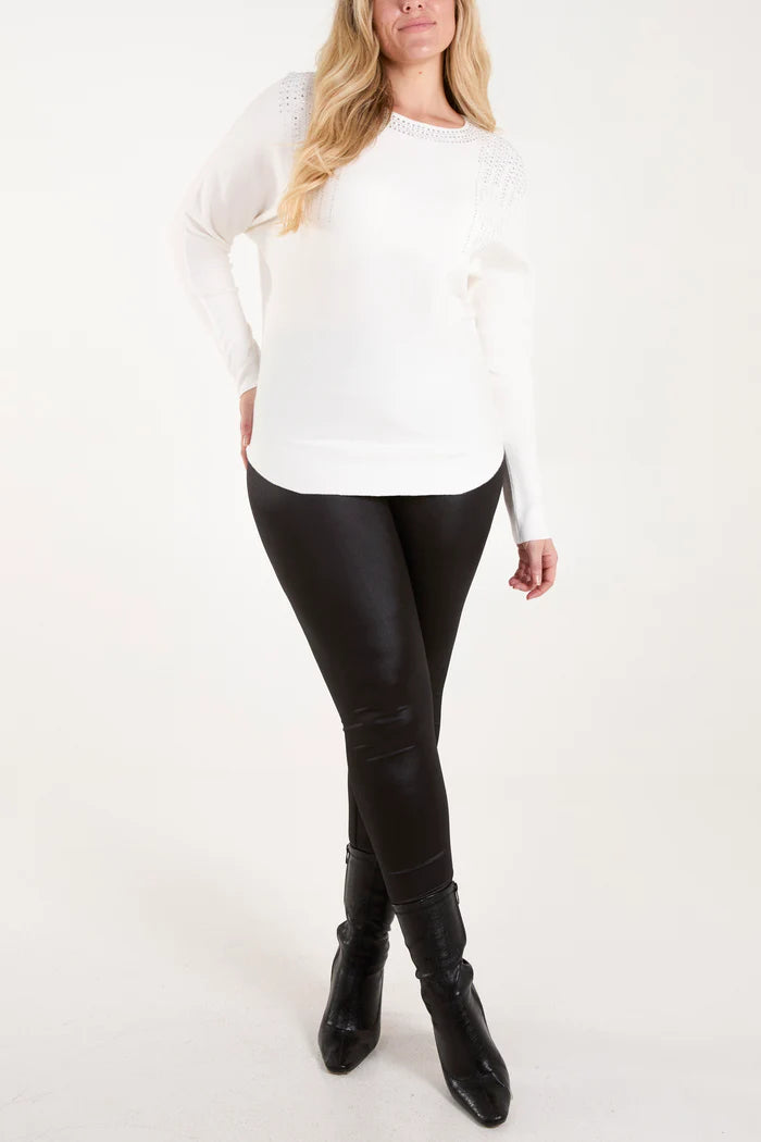 Diamante Fine Knit Jumper