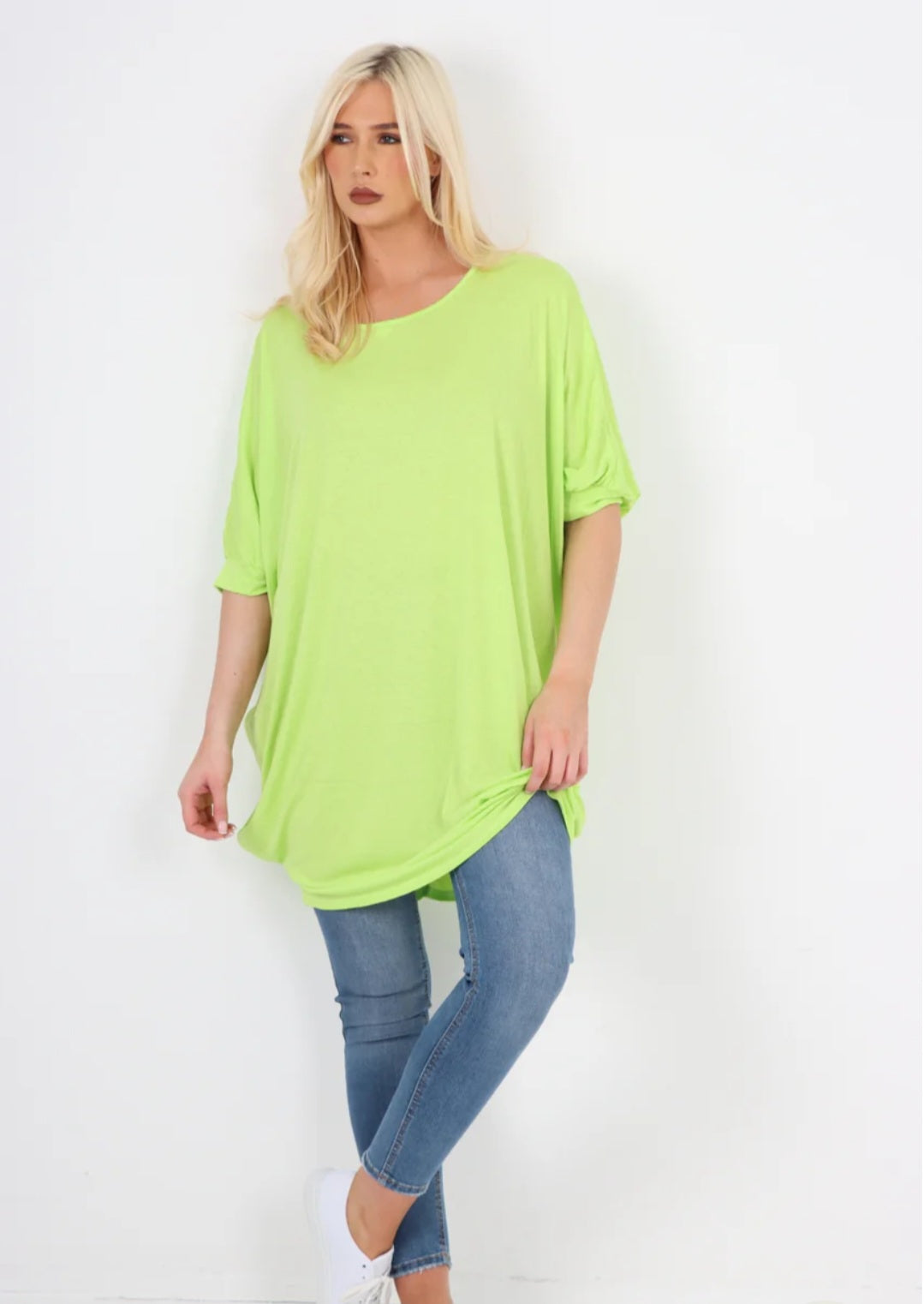 Plain Batwing Sleeve Top