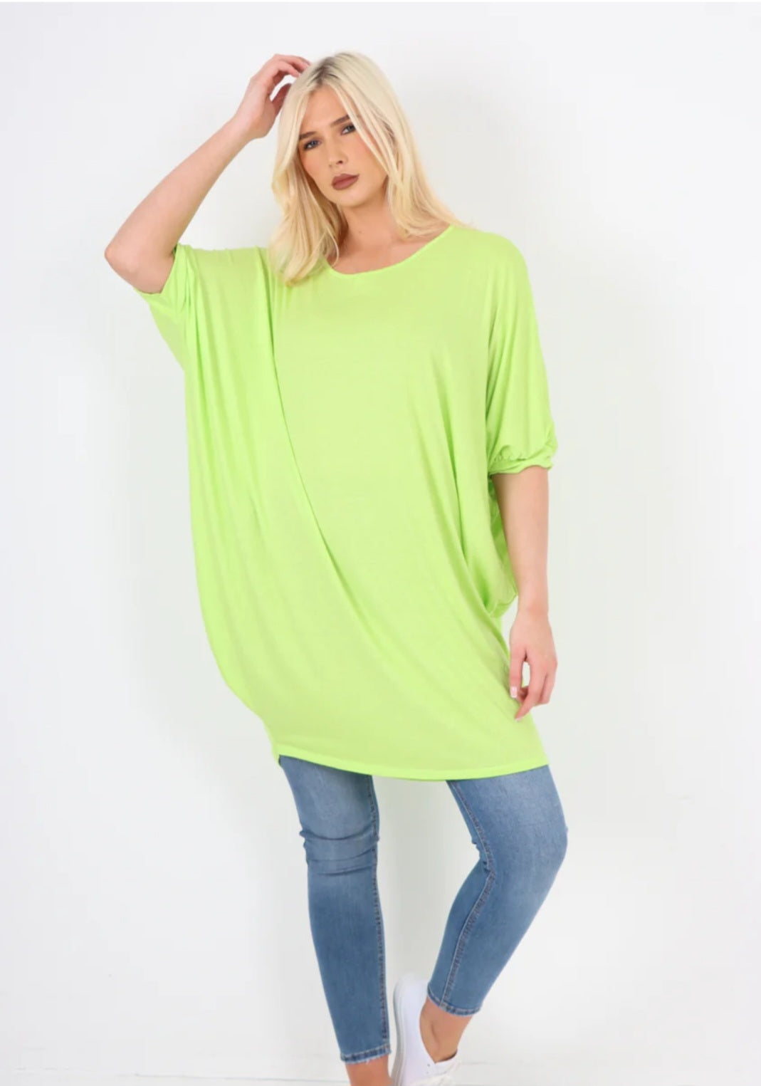 Plain Batwing Sleeve Top