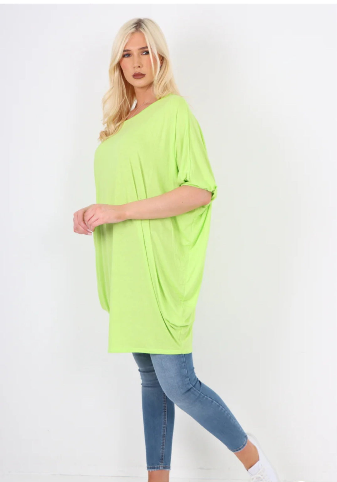 Plain Batwing Sleeve Top