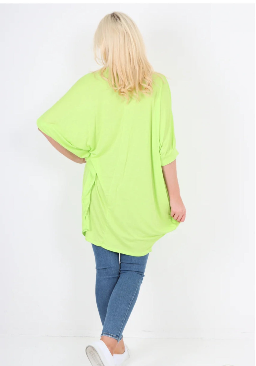 Plain Batwing Sleeve Top