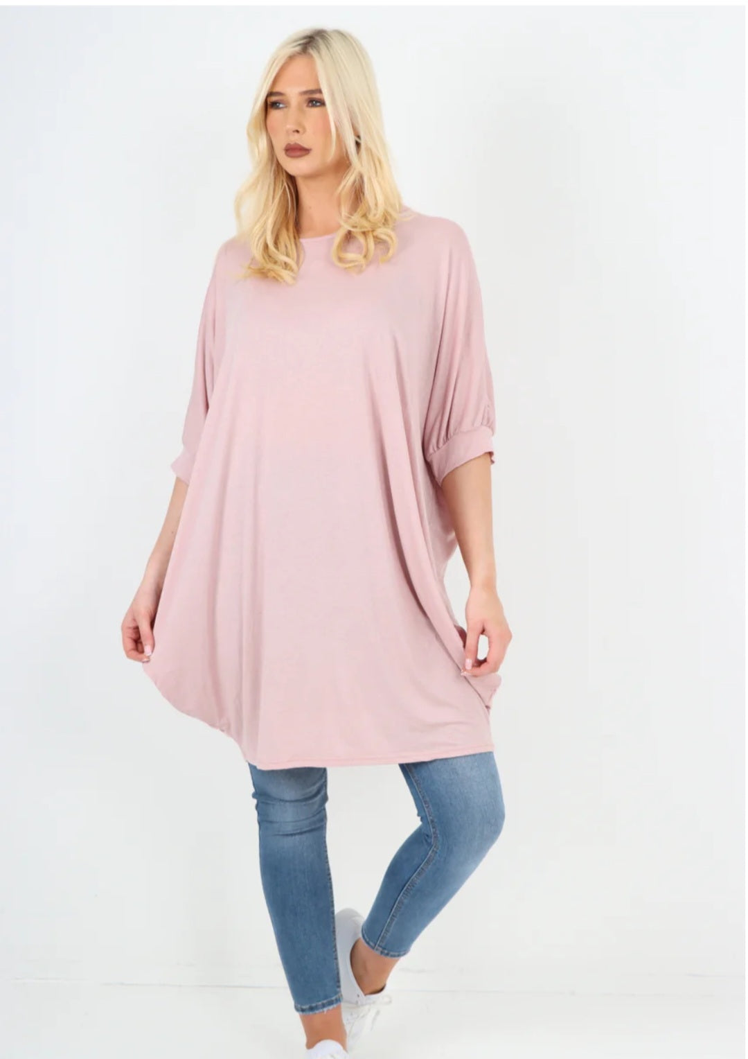 Plain Batwing Sleeve Top