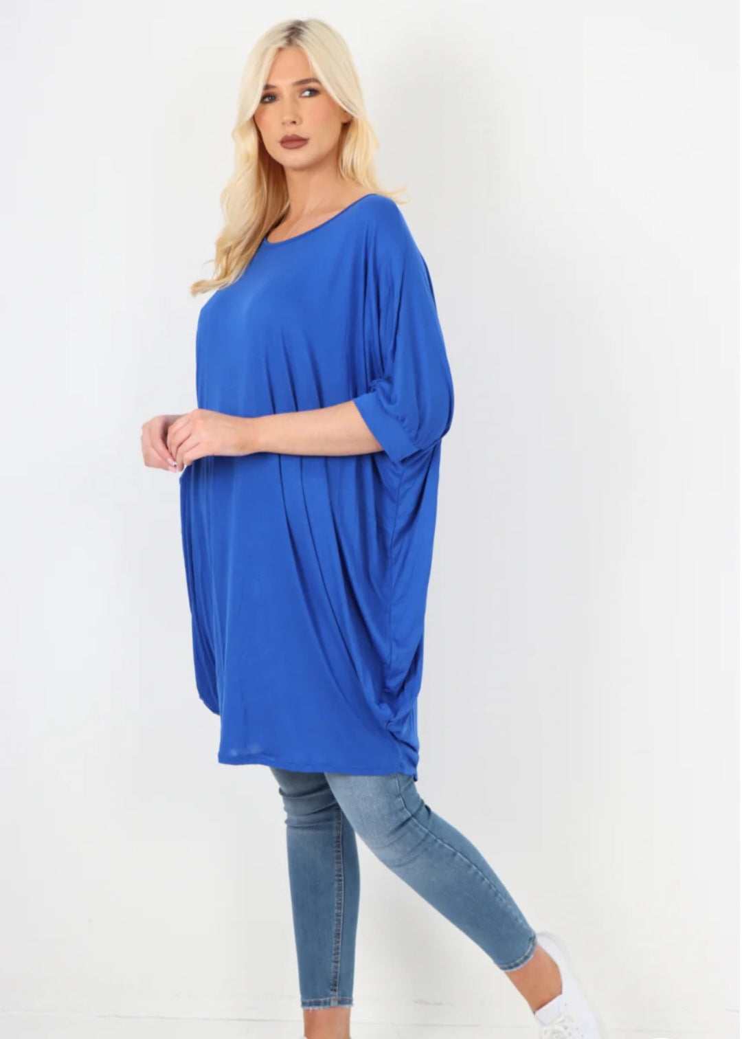 Plain Batwing Sleeve Top