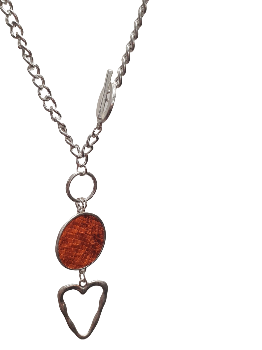 Drop Heart Short Chain Necklace