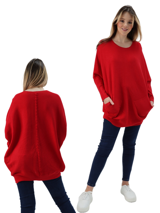 Lace Back Batwing Jumper