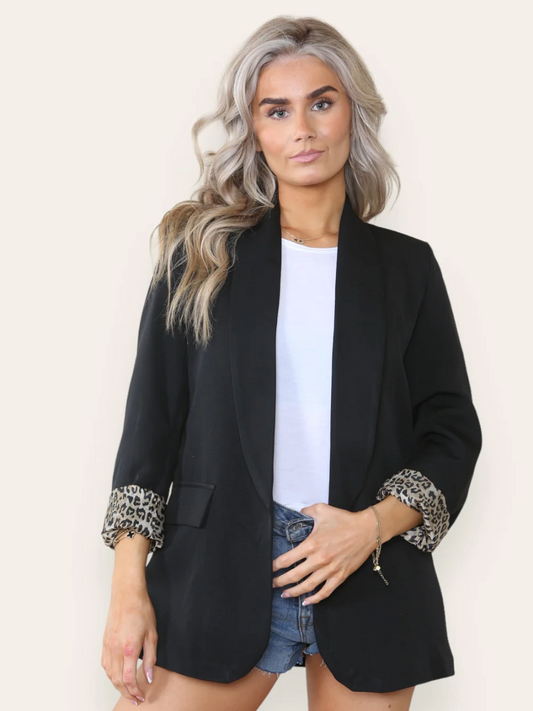 Leopard Lined Blazer