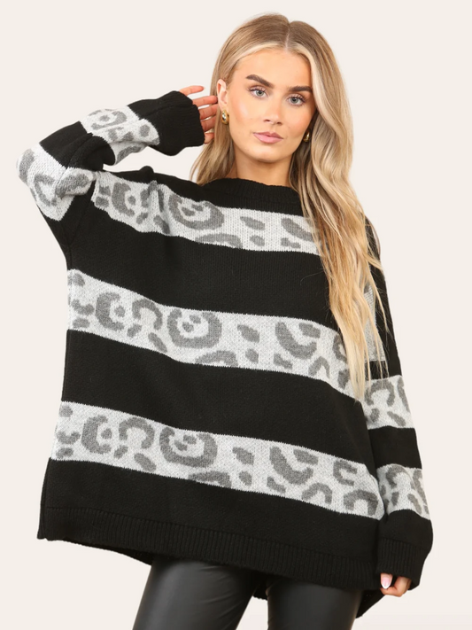 Leopard Stripe Jumper