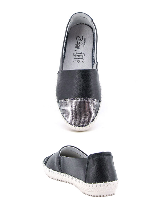 Metallic Leather Comfort Plimsoll