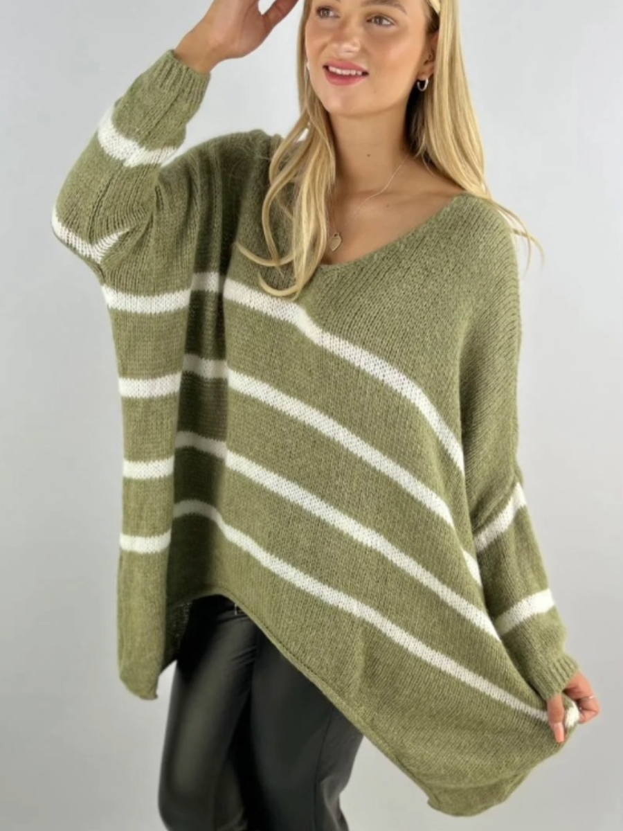 Stripe Slouch Jumper