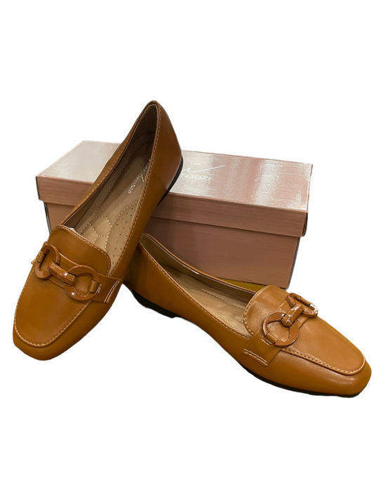 Tan Link Ballet Flats