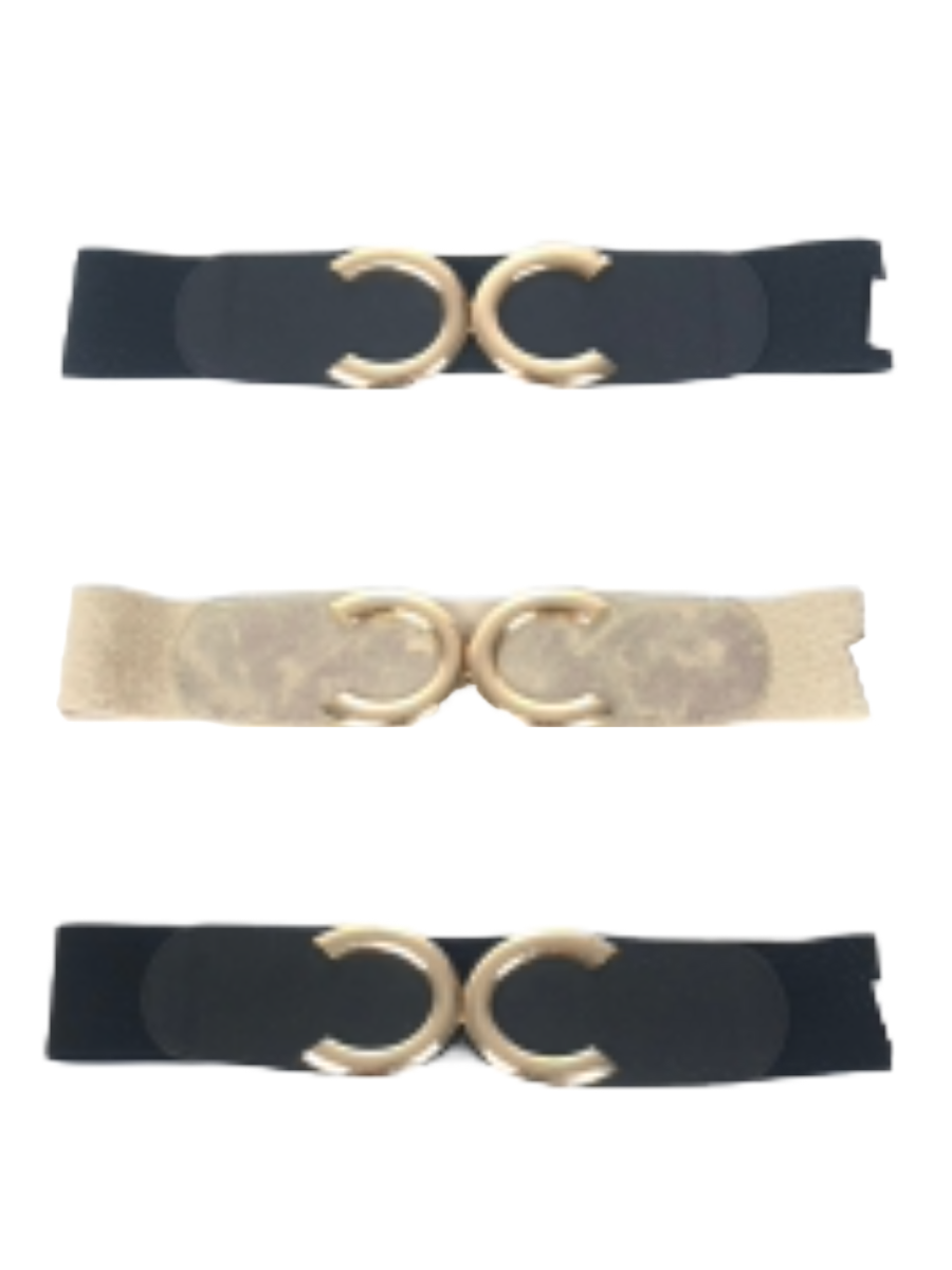 Gold Hook and Eye Stretch Belt