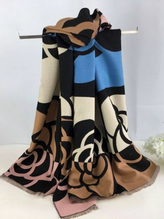 Abstract Flower Winter Scarf