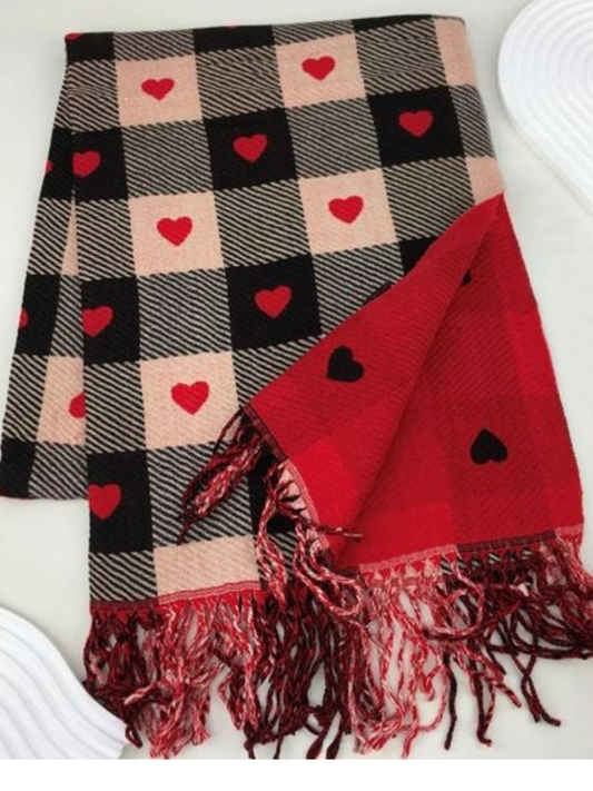 Heart Cashmere Winter Scarf