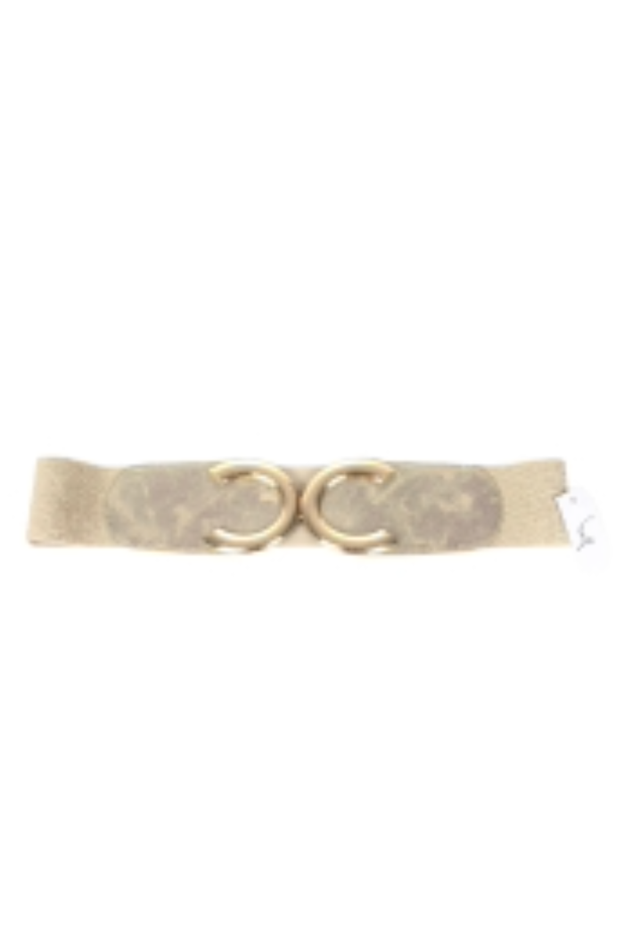 Gold Hook and Eye Stretch Belt