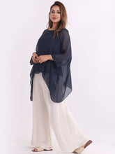 Load image into Gallery viewer, Plain Silk Batwing Top
