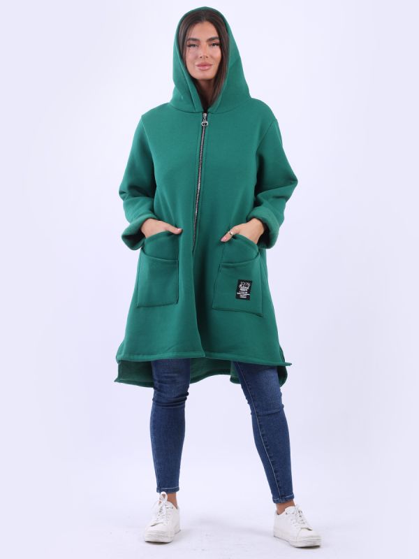 Fleece Lined Hooded Coat