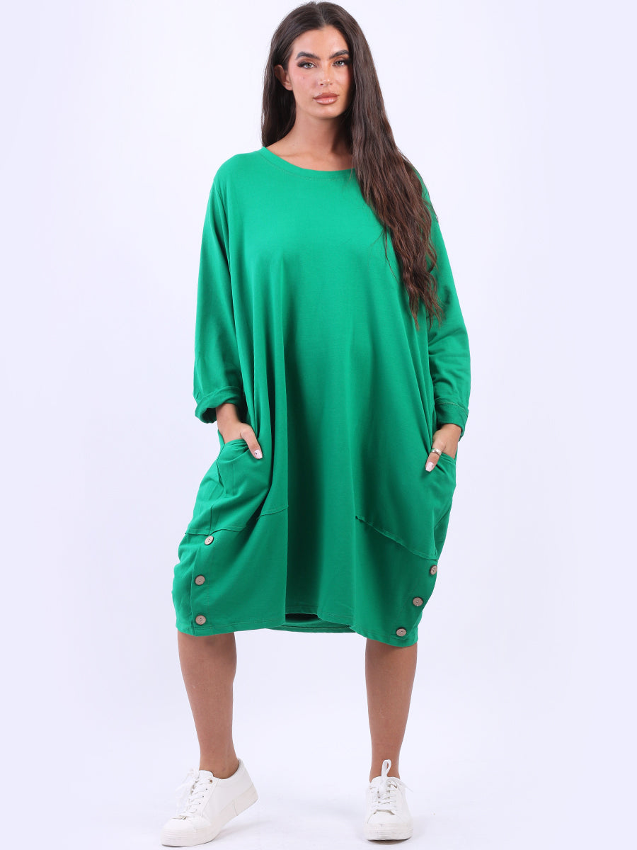 Side Button Pocket Tunic - Made in Italy