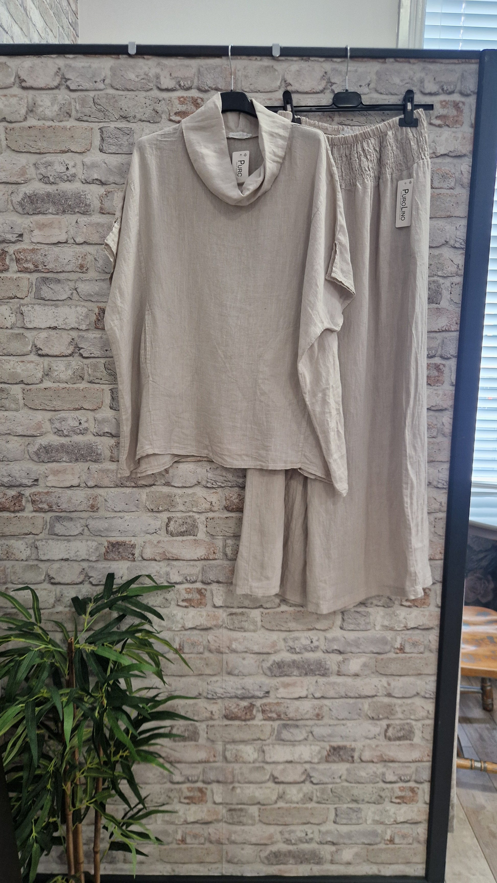 Italian Linen Cowl Top - 100% Linen and Made in Italy