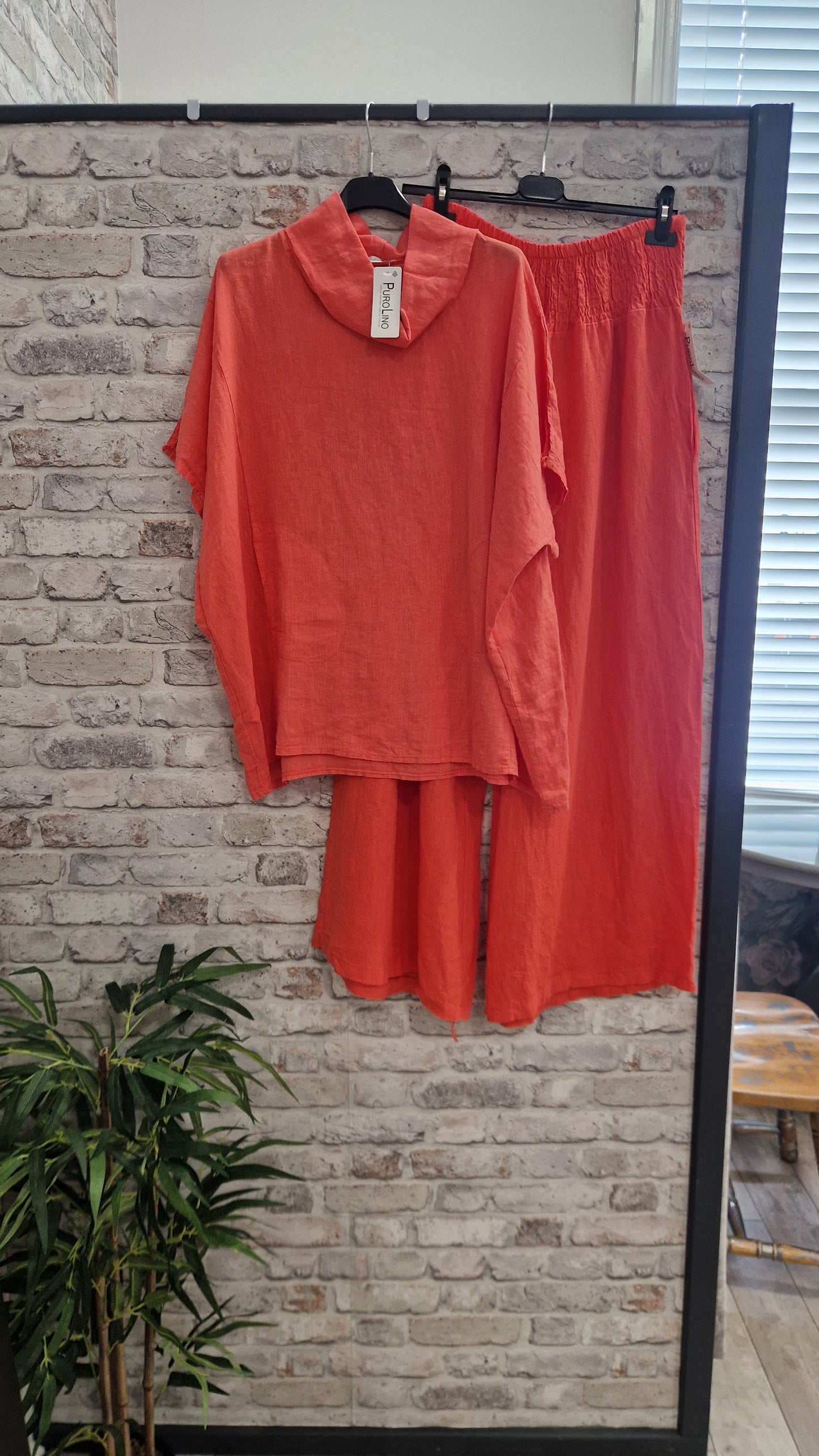 Italian Linen Cowl Top - 100% Linen and Made in Italy