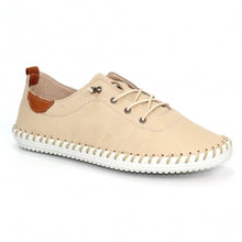 Load image into Gallery viewer, Lunar St Ives Leather Plimsoll
