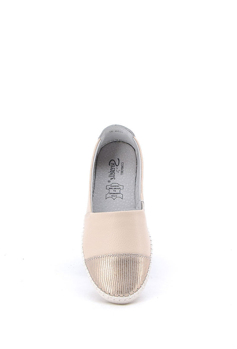 Metallic Leather Comfort Plimsoll