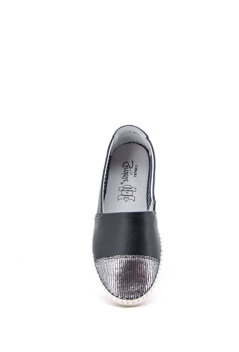 Metallic Leather Comfort Plimsoll