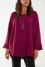 Load image into Gallery viewer, Frill Sleeve Necklace Blouse
