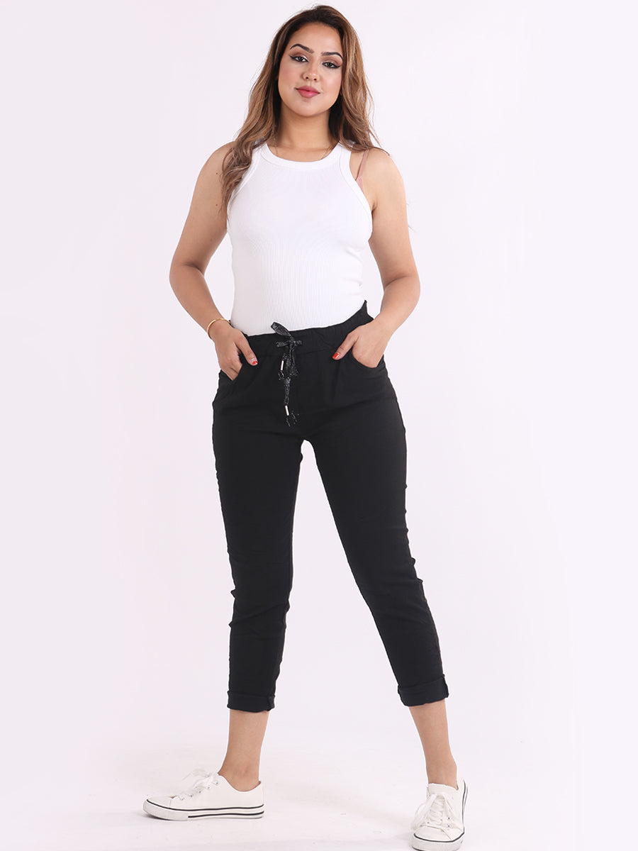 Ladies Plain Magic Trousers